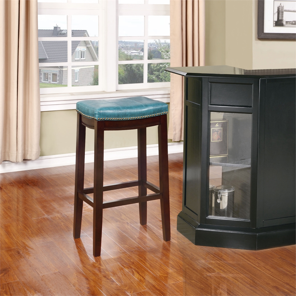 Claridge Blue Barstool. Picture 2