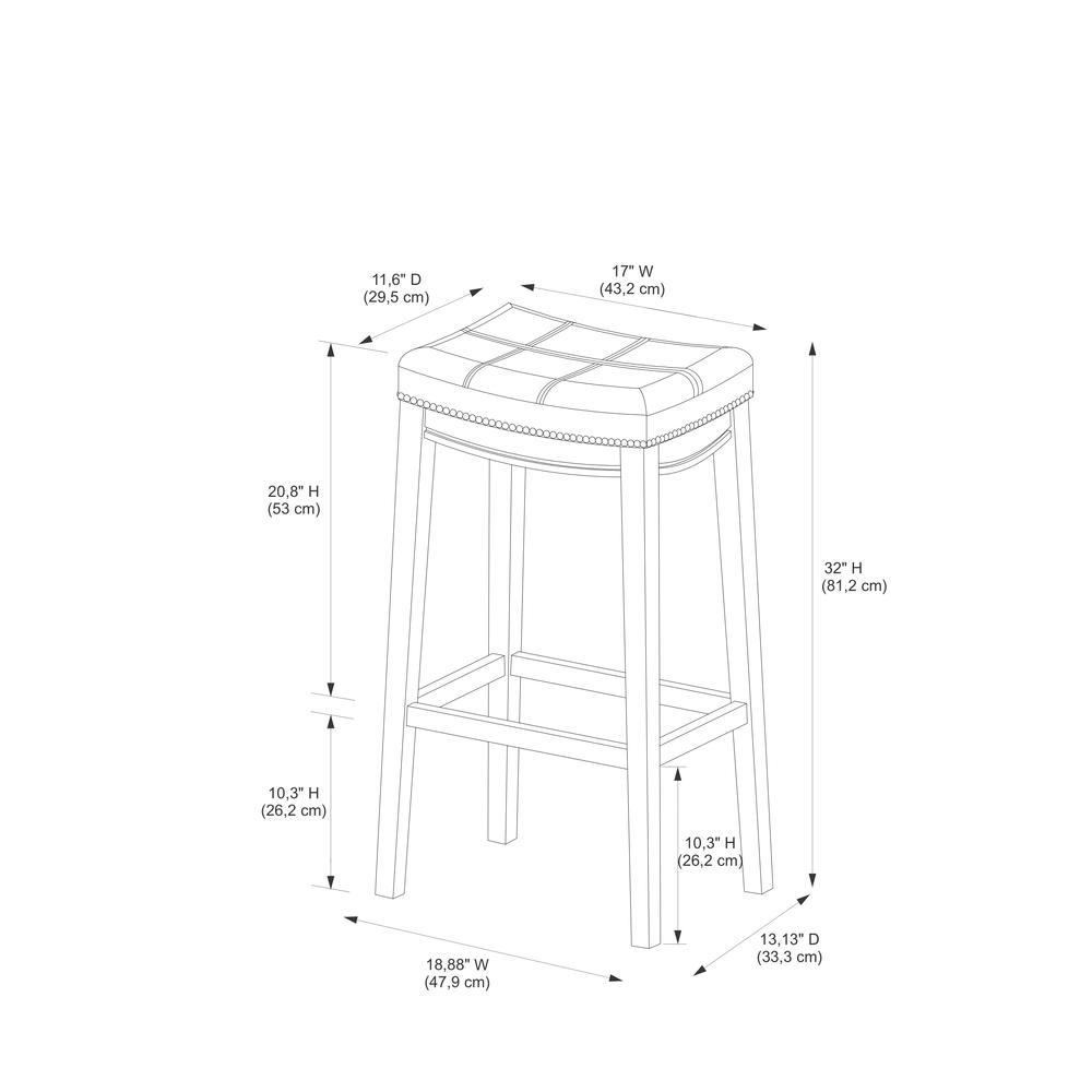 Claridge White Pu Barstool. Picture 2