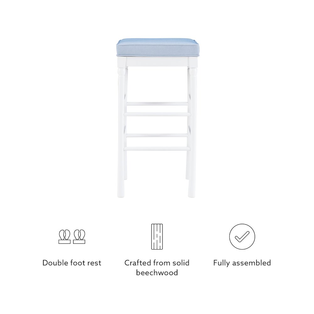 Dehart Barstool White Set Of 2. Picture 12
