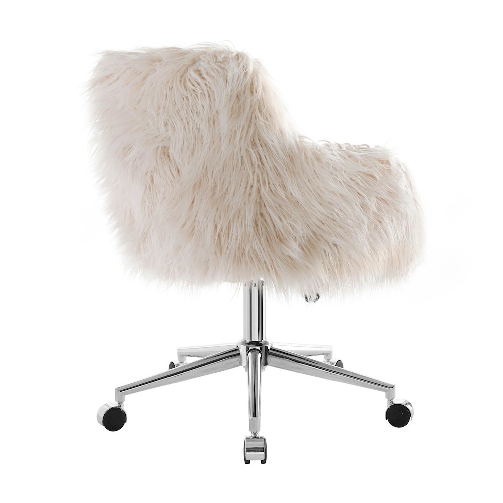 Fiona Faux Fur Office Chair, Pink. Picture 8