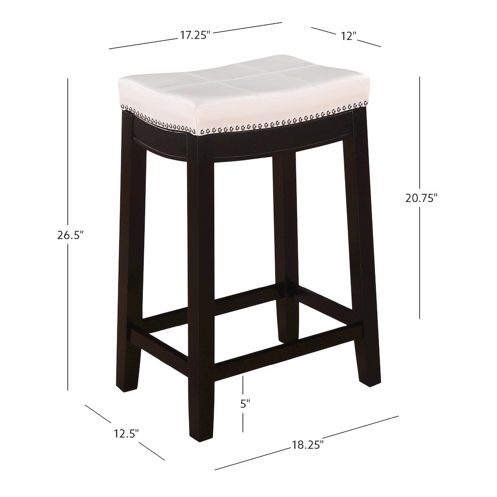 Claridge White Pu Counter Stool. Picture 15