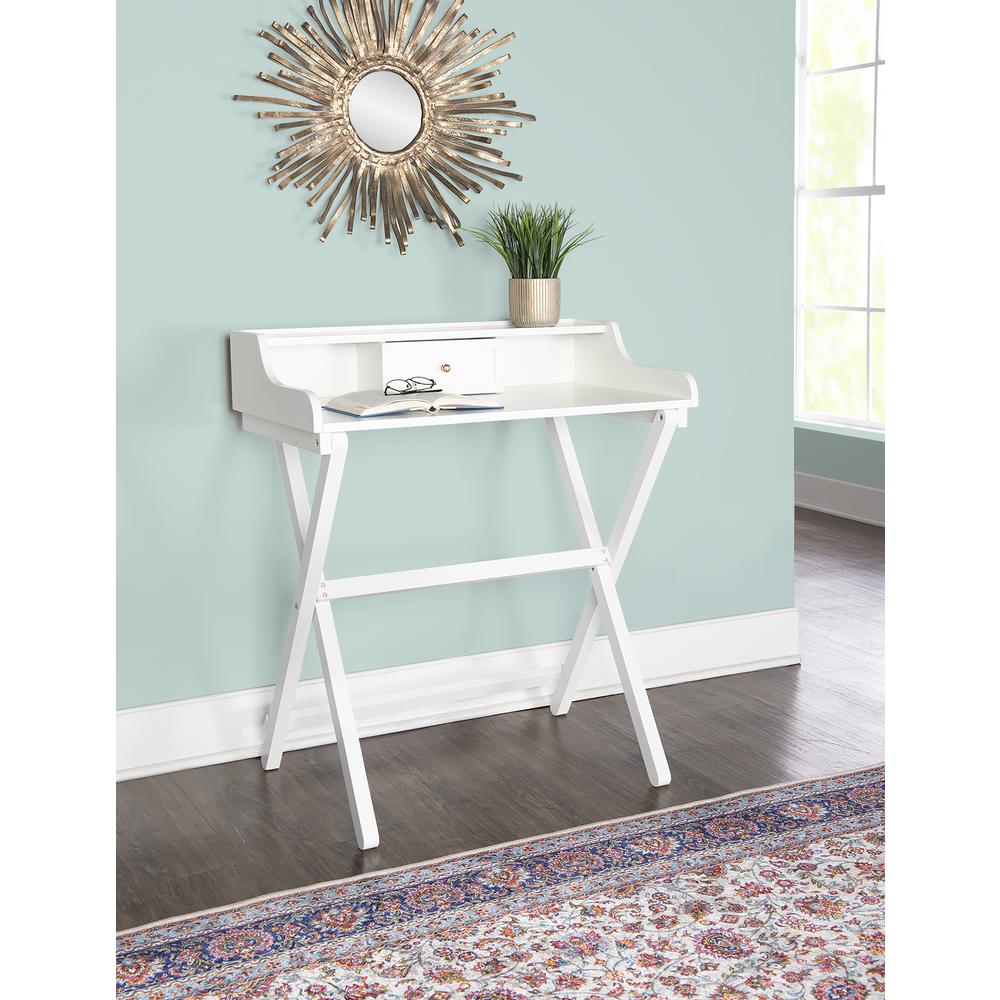 Coy White Folding Desk. Picture 4