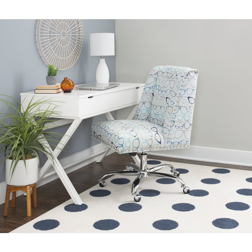 Draper Office Chair, Glasses Print. Picture 3