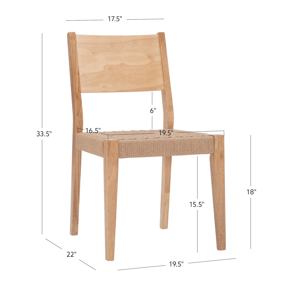 Cadence Dining Chair Natural - Set Of 2. Picture 14