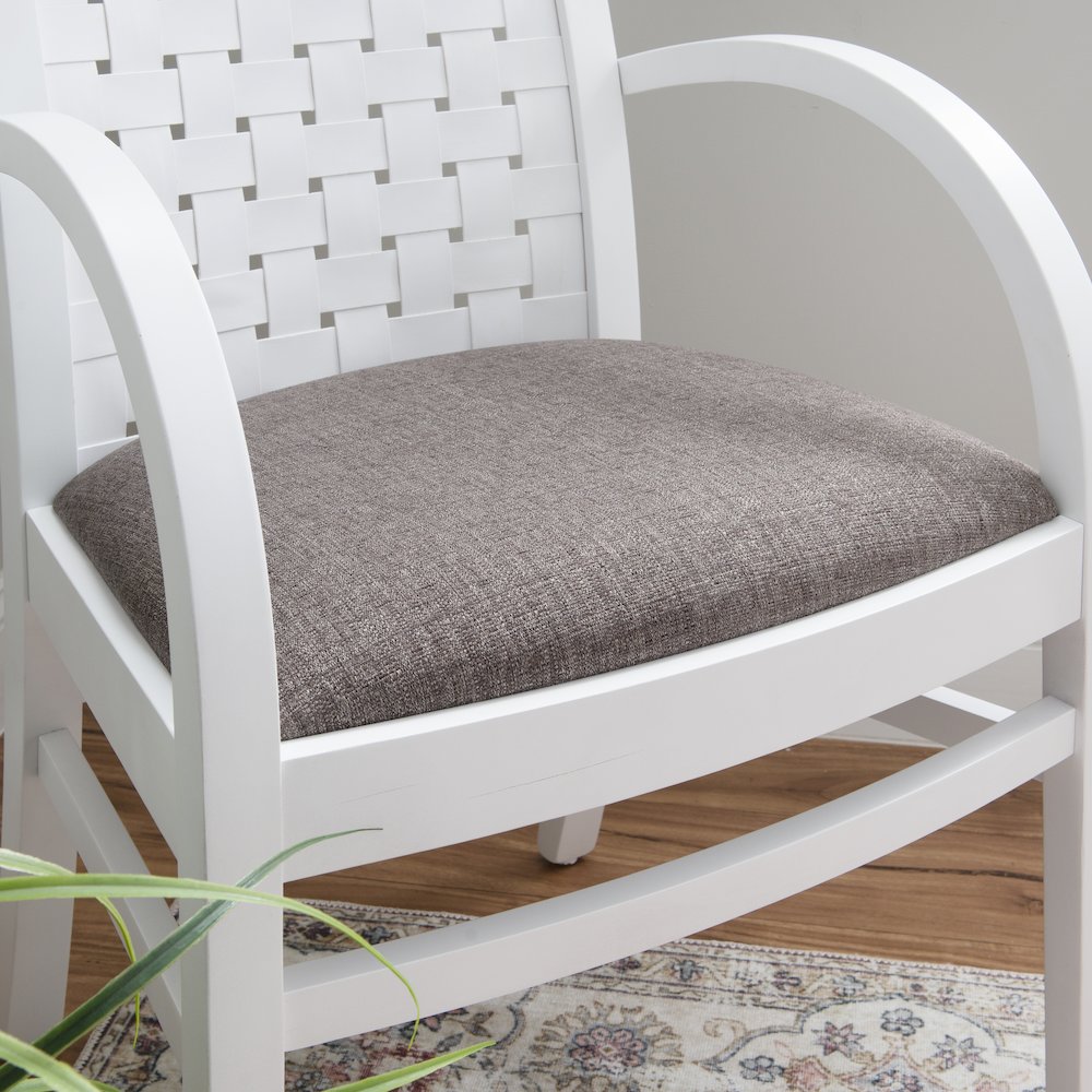 Samantha Woven Arm Chair White. Picture 4