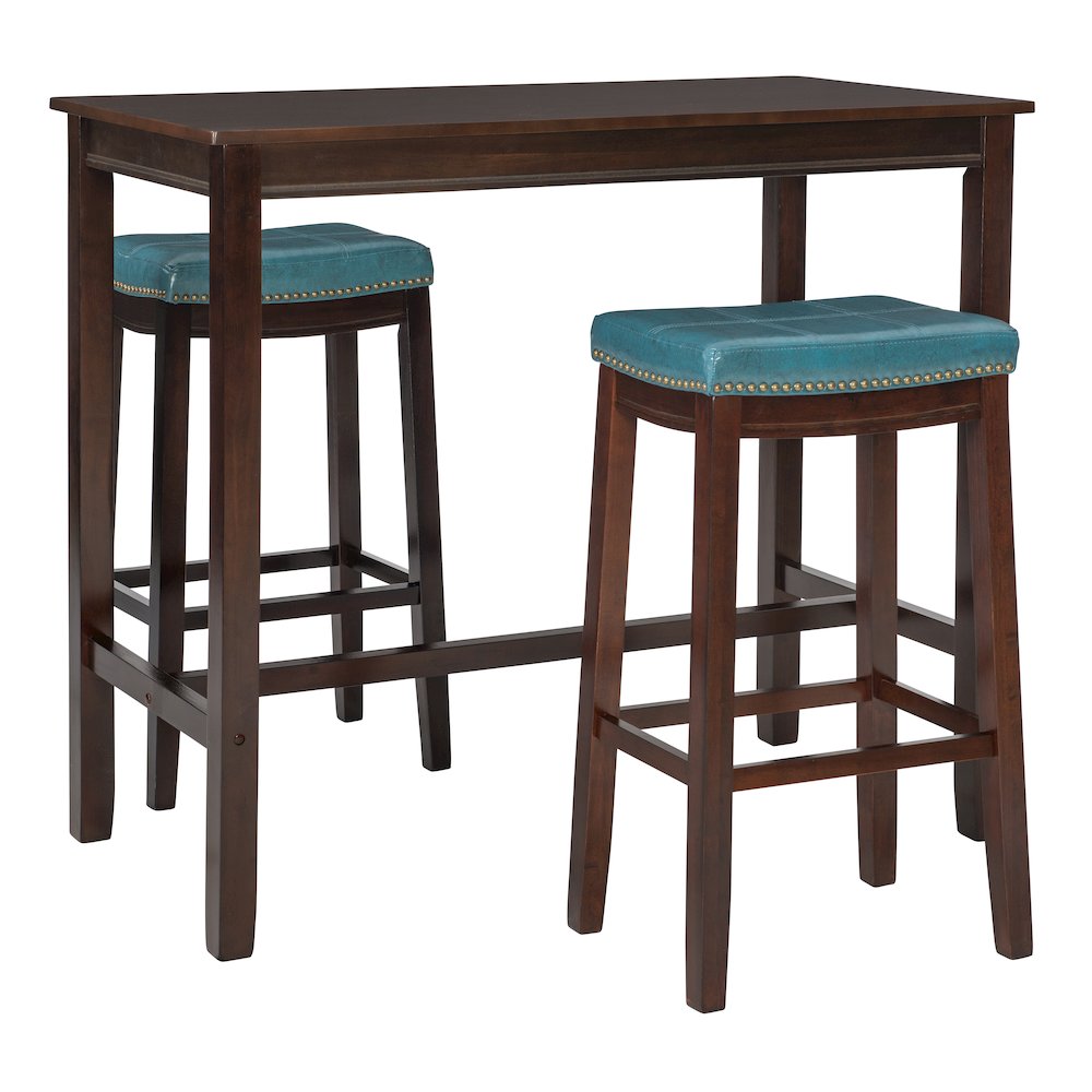 Claridge 3Pc Bar Set Brown Blue. Picture 1