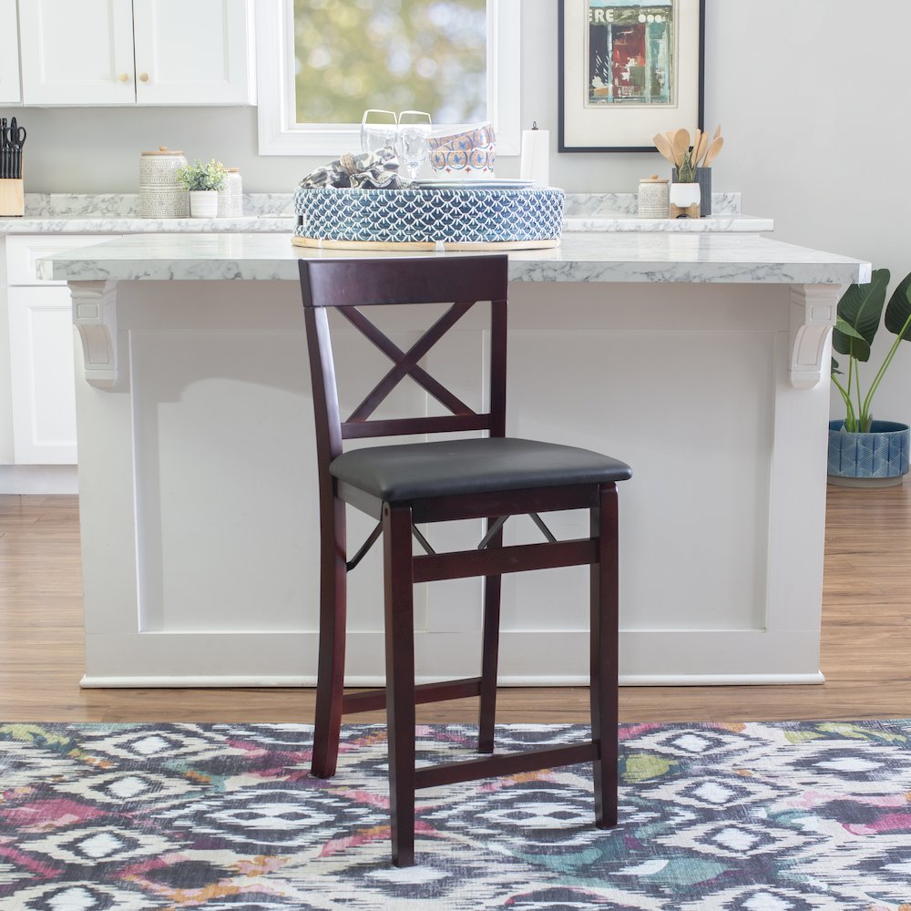 Triena 24 In X Back Folding Counter Stool. Picture 5