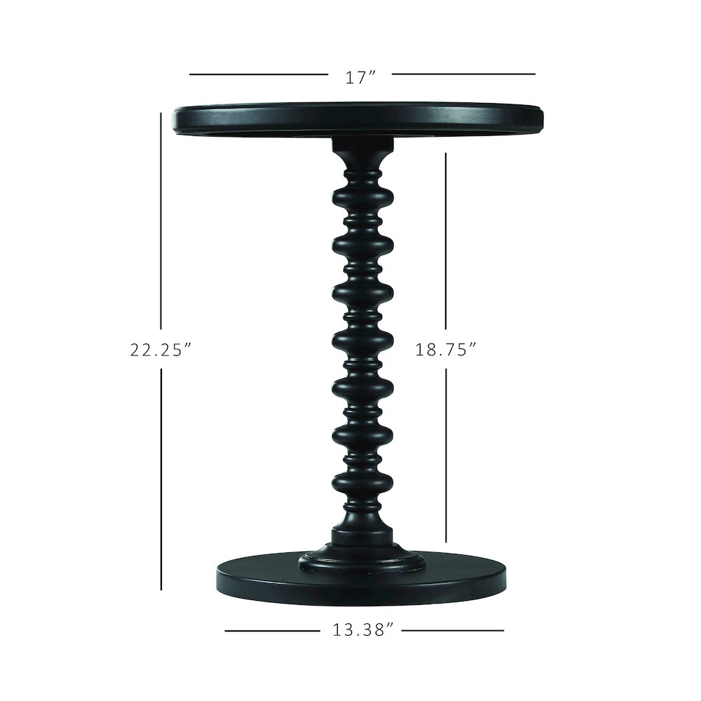 Black Round Spindle Table. Picture 12