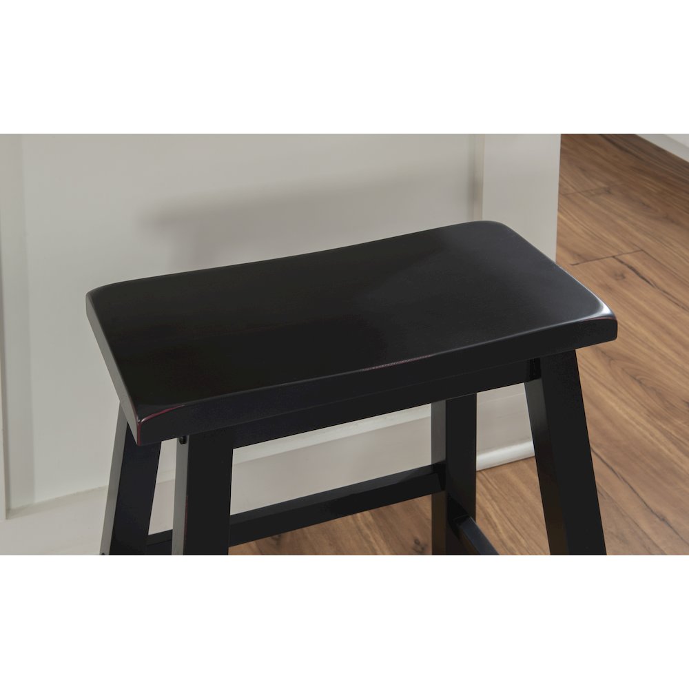 Antique Black with Sand Through Terra Cotta Counter Stool. Picture 4