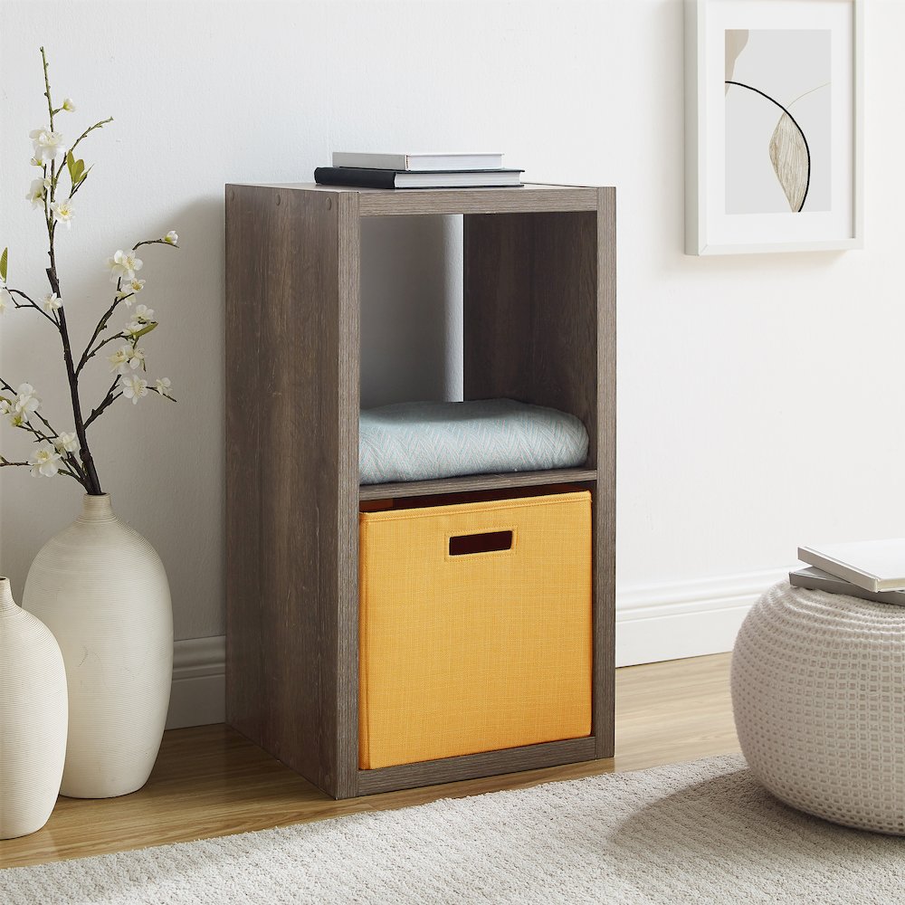 Galli 2 Cubby Storage Cabinet Grey. Picture 5
