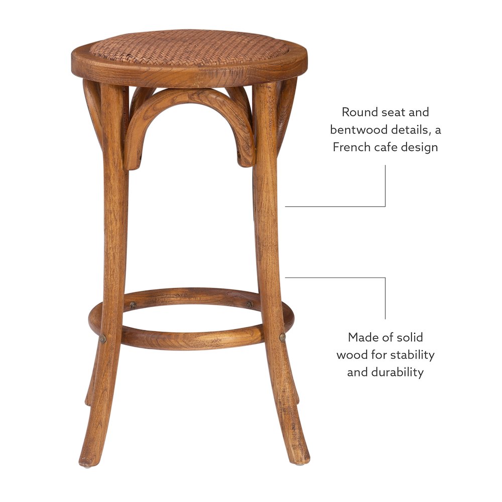Rae Walnut Backless Counter Stool. Picture 8