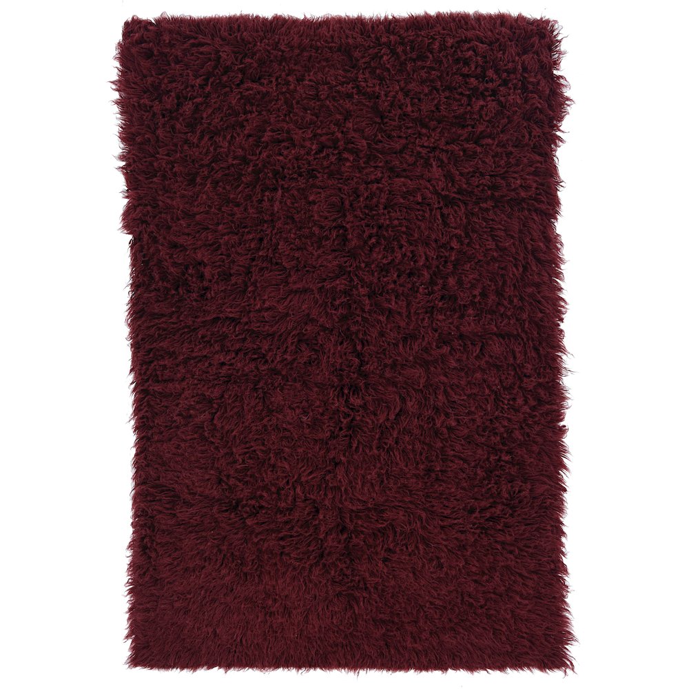 New Flokati 1400gram Burgundy 8x10, Rug. Picture 2