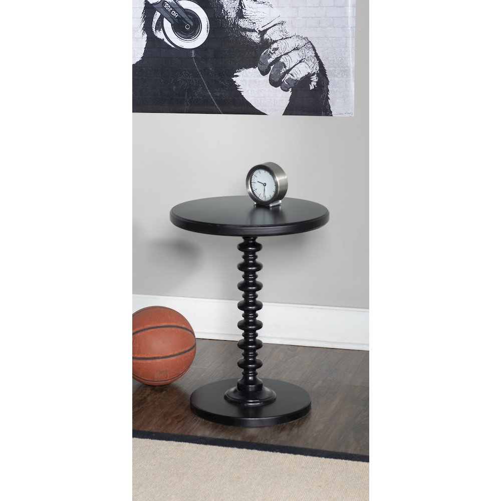 Black Round Spindle Table. Picture 4