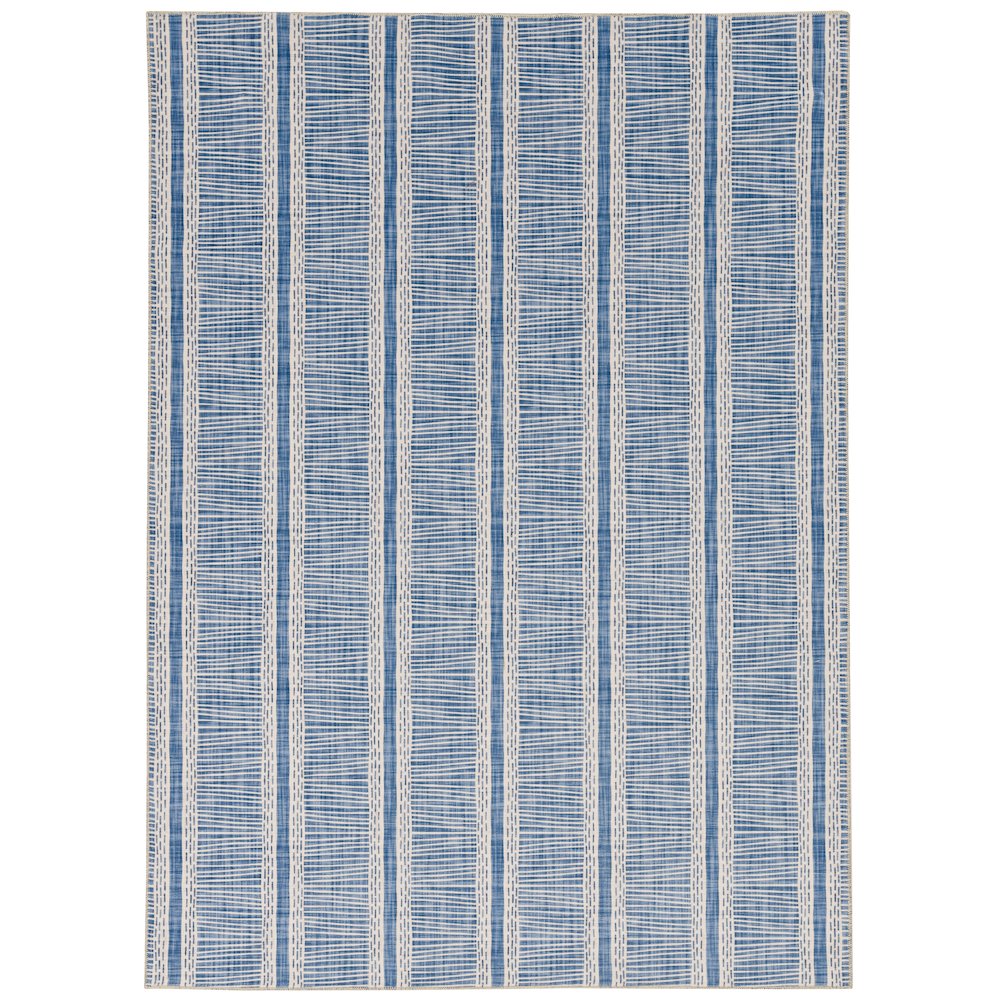 Washable Wallen Ivory/Blue 3x5, Rug. Picture 2