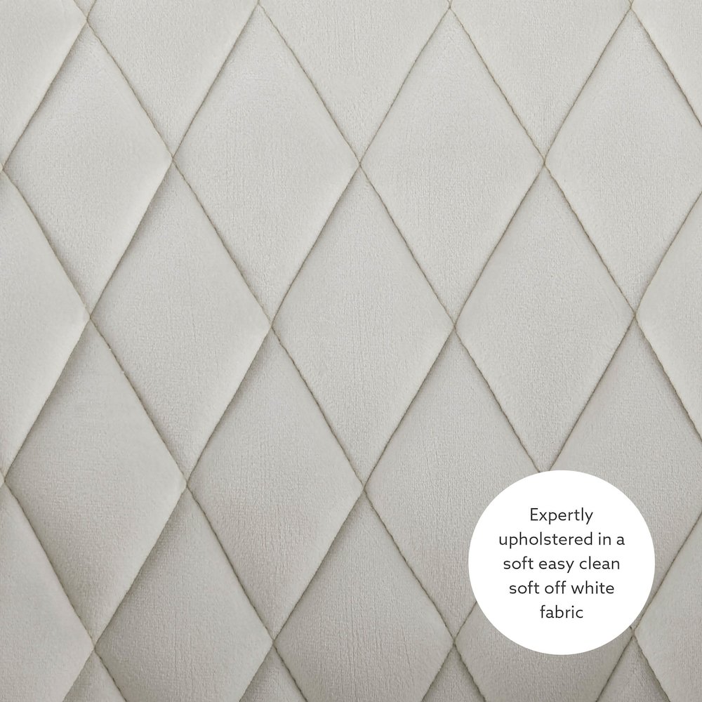 Imogen Quilted Office Chair Off White. Picture 11