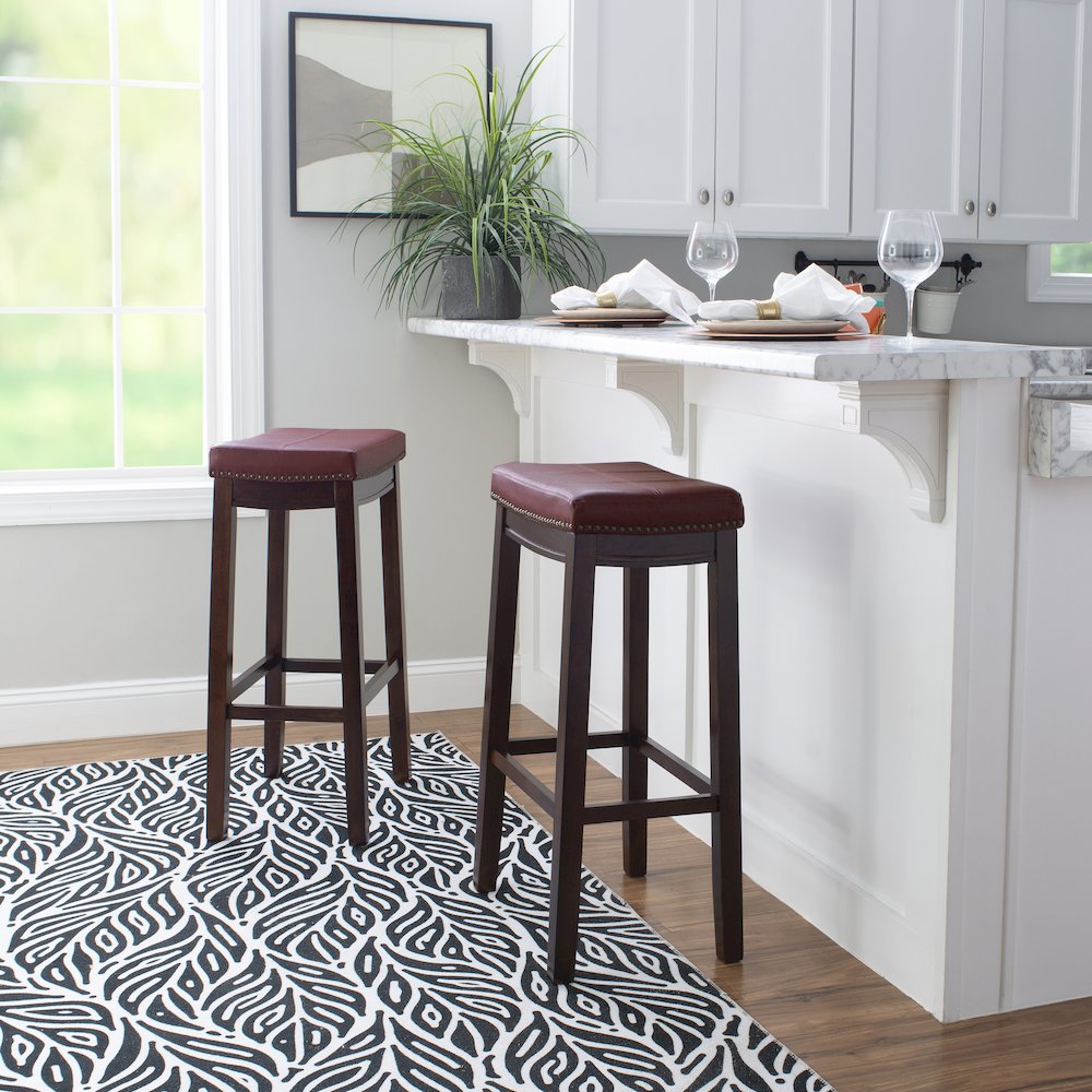 Claridge Red Barstool. Picture 3