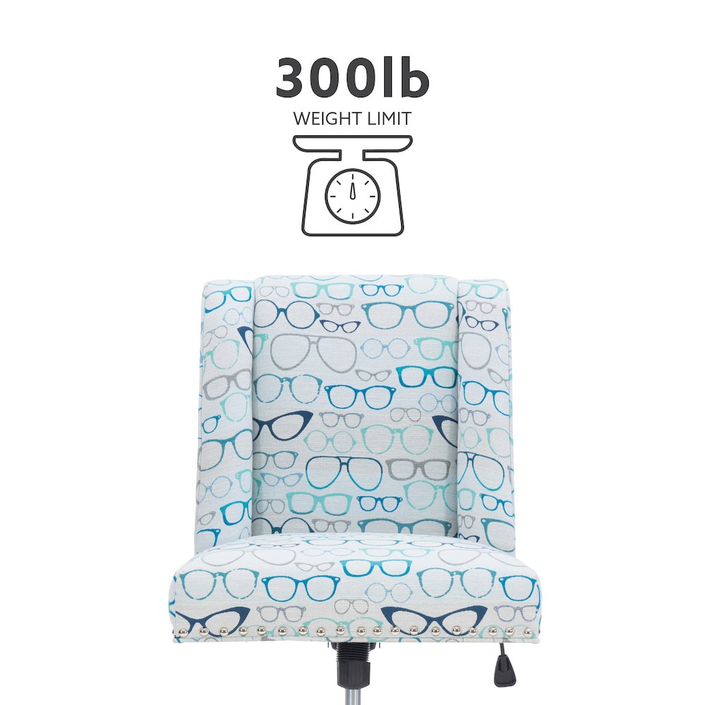 Draper Office Chair, Glasses Print. Picture 17