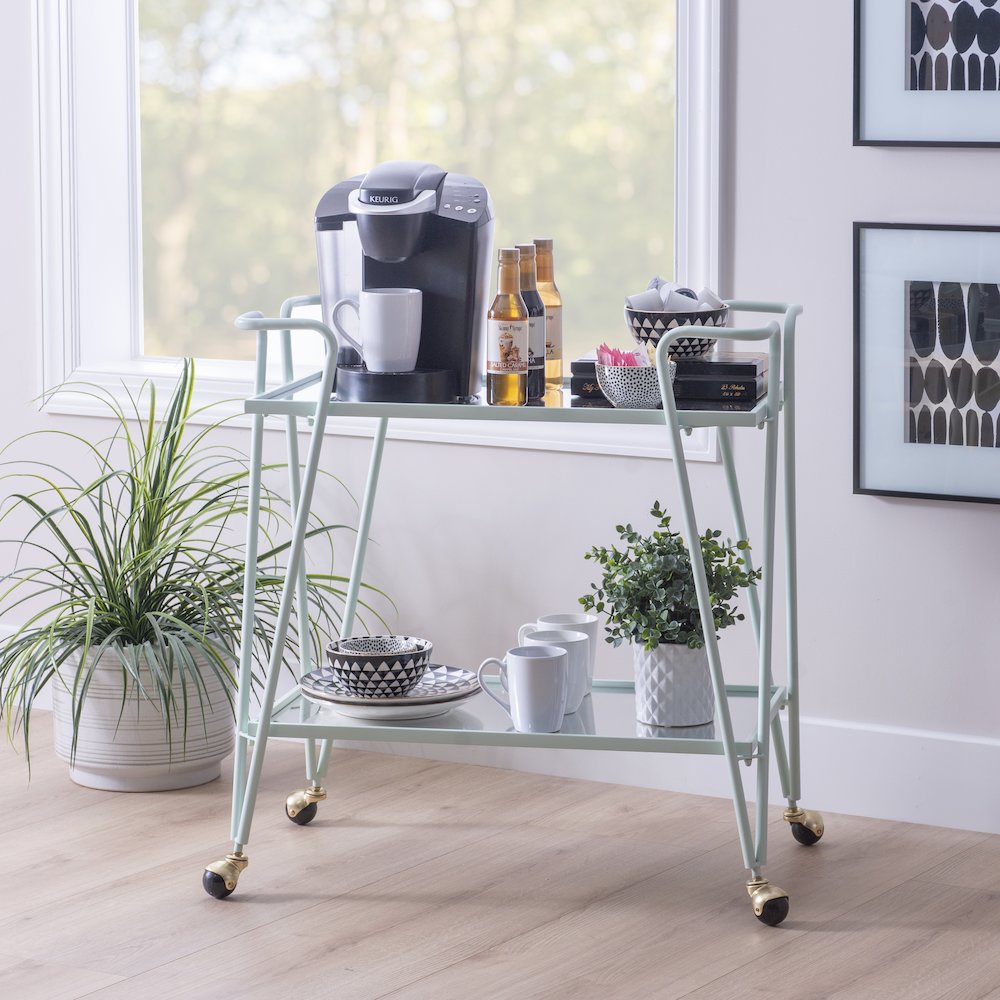 Mint Mid-Century Bar Cart. Picture 5