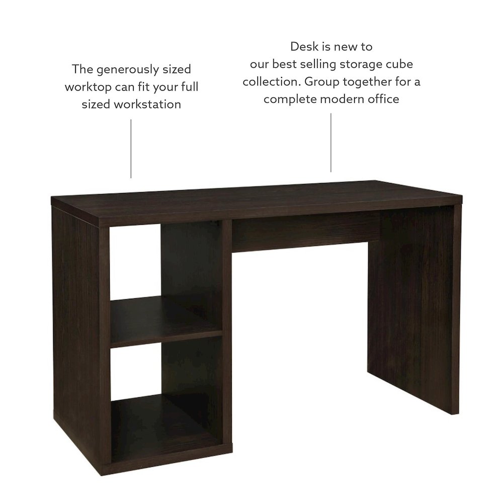 Galli 2 Cube Desk Espresso. Picture 11