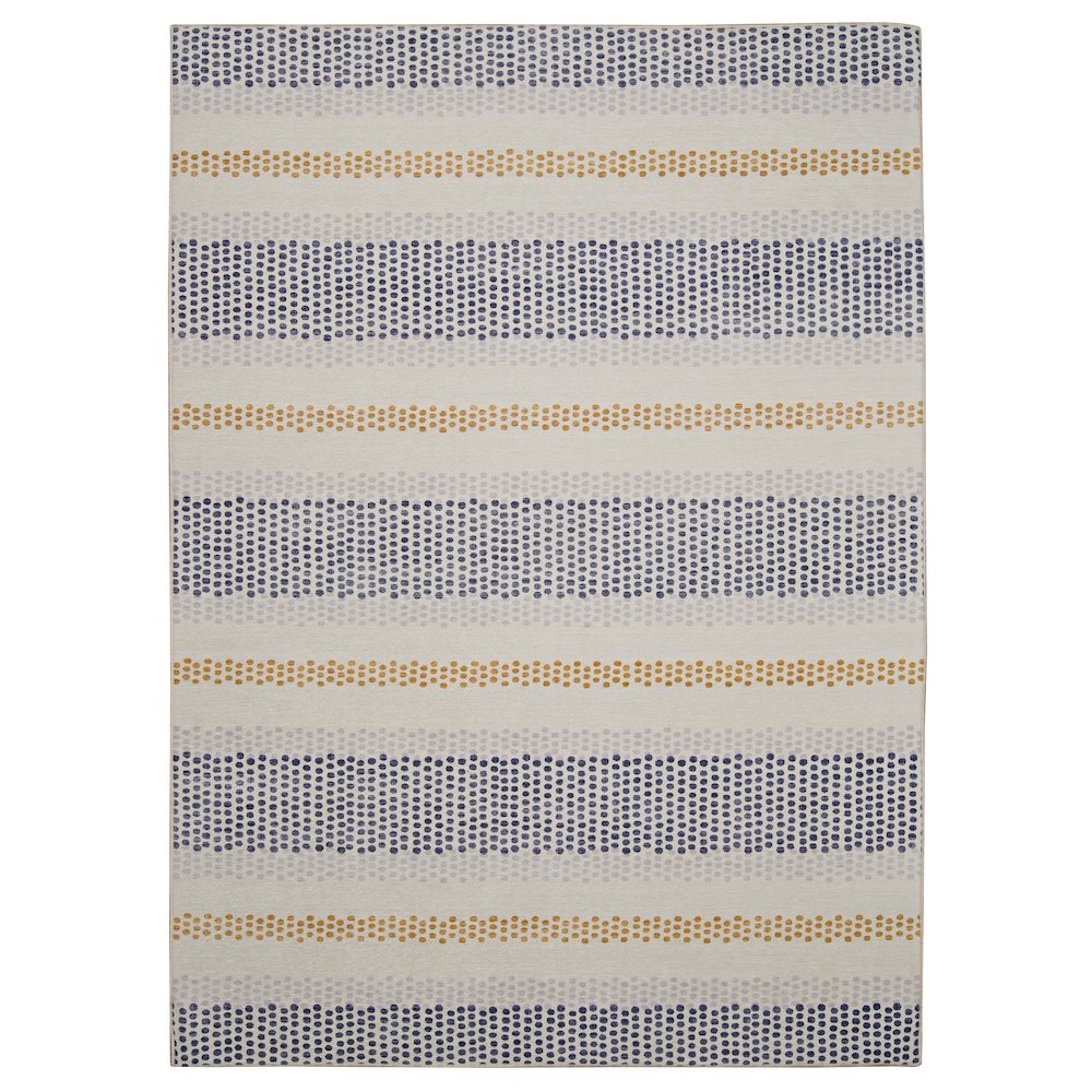 Outdoor Washable Delray Ivory & Blue 3' X 5', Rug. Picture 3