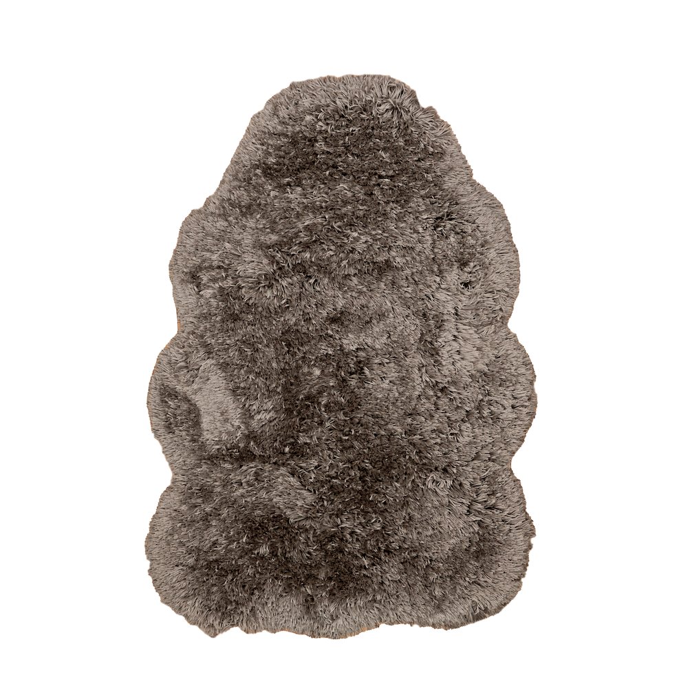 Faux Lamb Skin Grey 3.6x5.6, Rug. Picture 1