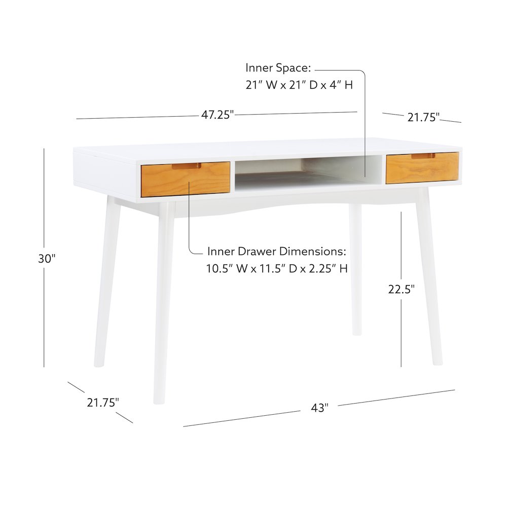 Perry Desk White. Picture 17