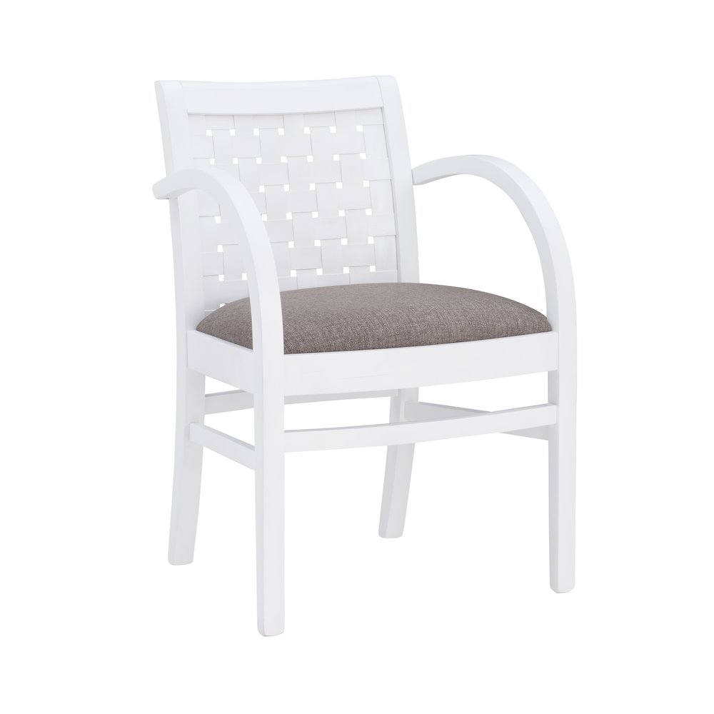 Samantha Woven Arm Chair White. Picture 6