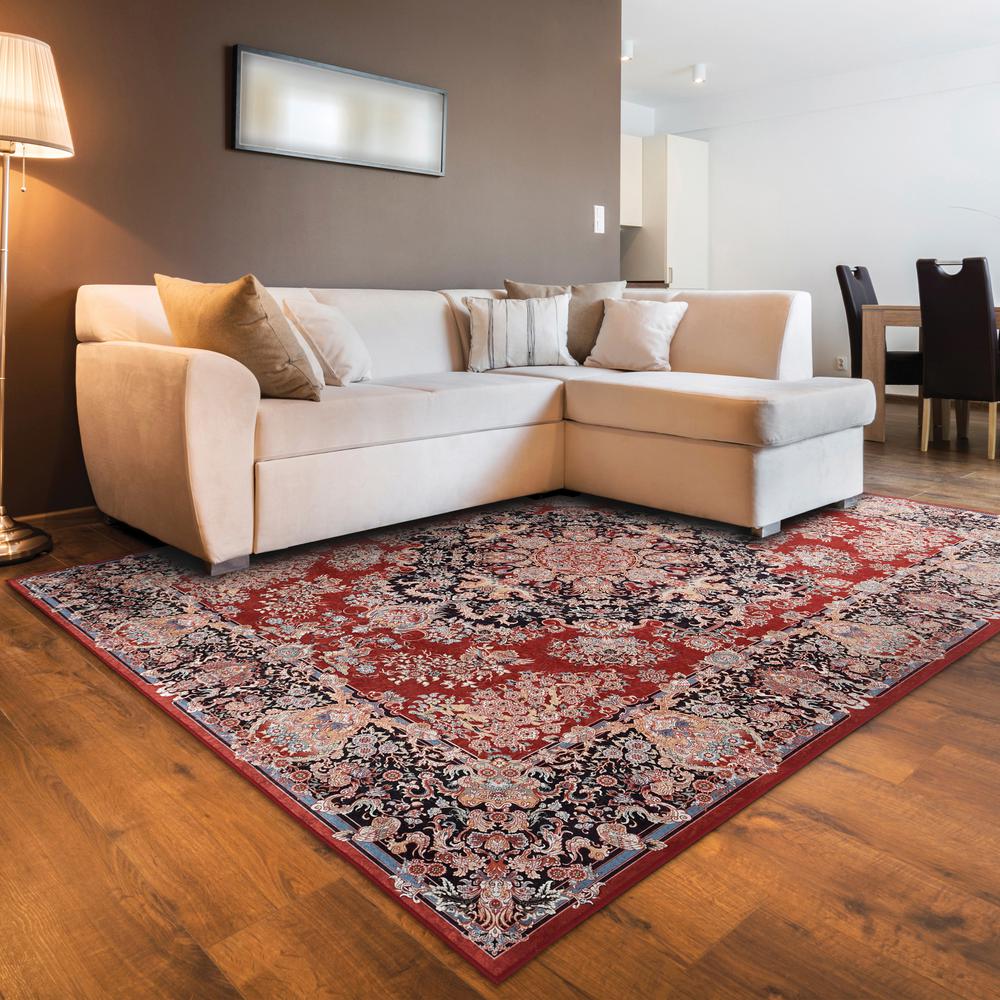 Emerald Martin Red & Navy 6.7x9.7, Rug. Picture 2