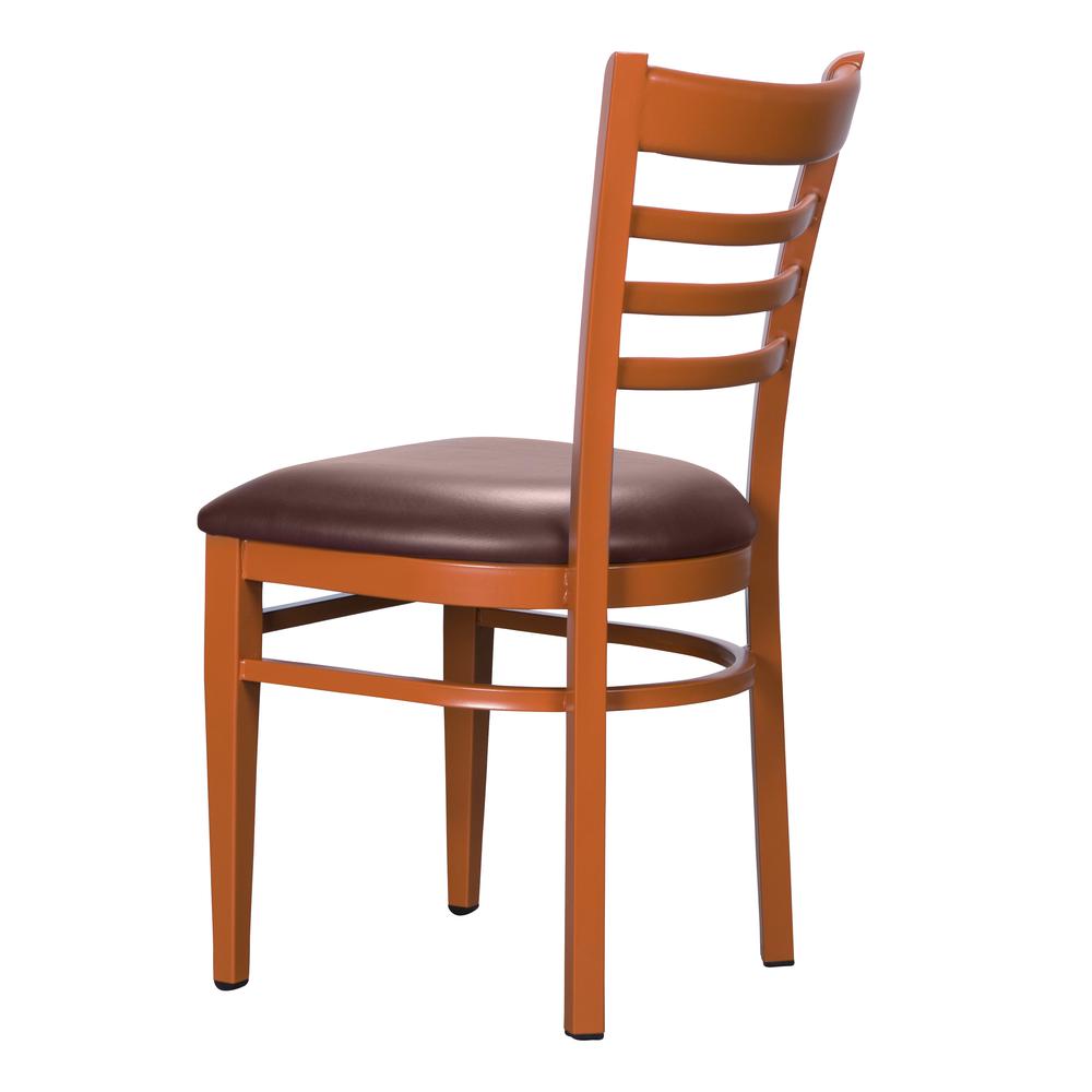 Baxter Metal Side Chair Honey  Burgundy Set Of 2. Picture 6