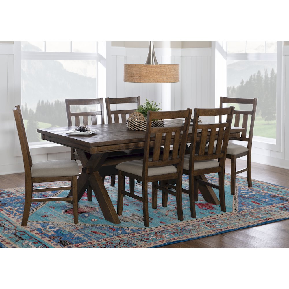 Turino Rustic Umber 7 PC Dining Set. Picture 2