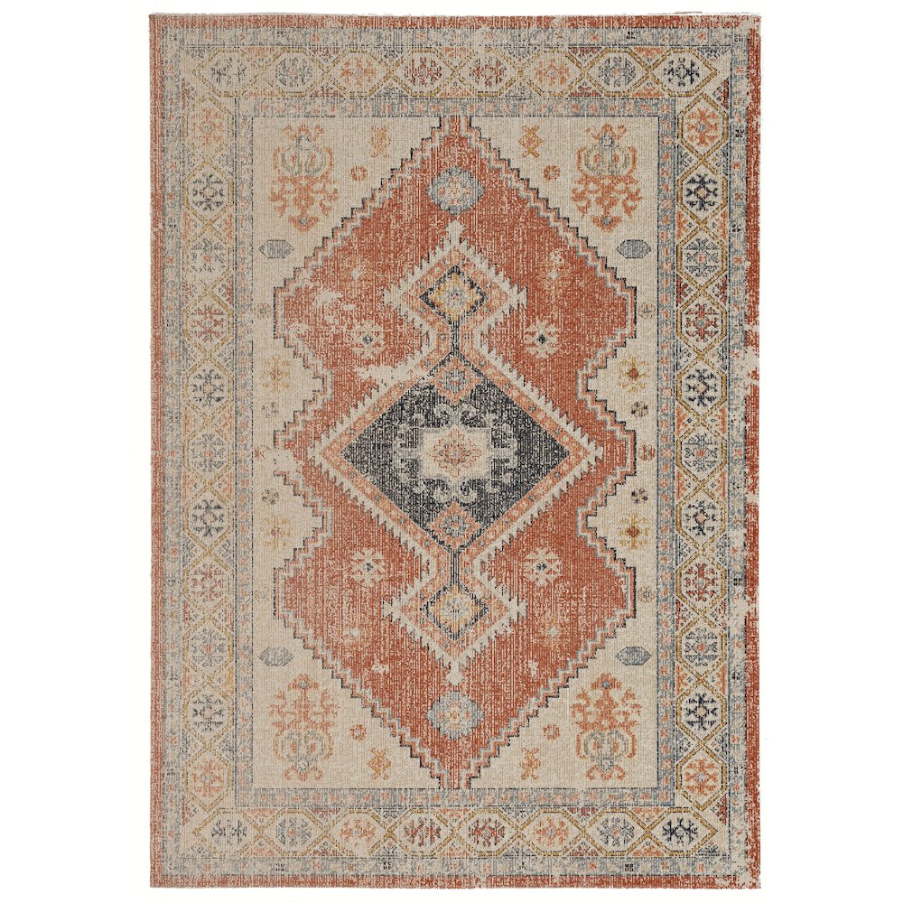 Great Zero Lofton Ivory & Rust 8x10, Rug. Picture 1