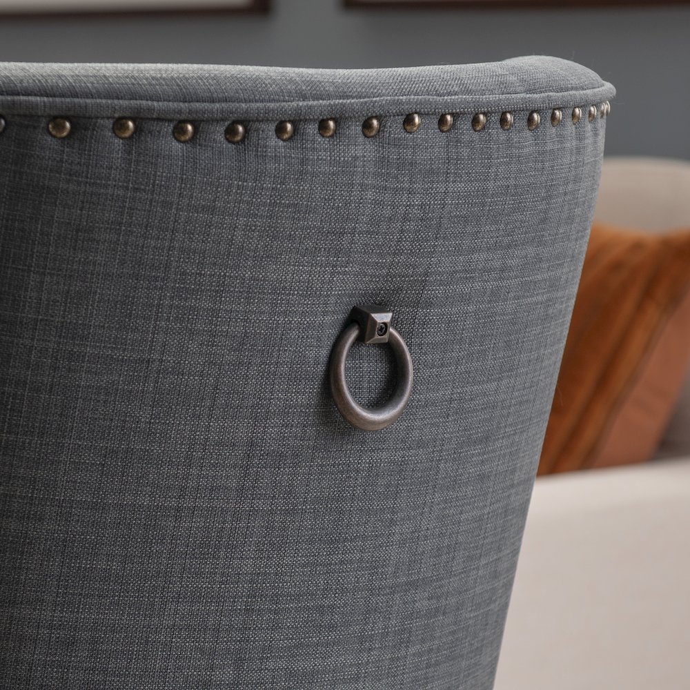 Adler Dining Chair Espresso Grey Set of Two. Picture 4