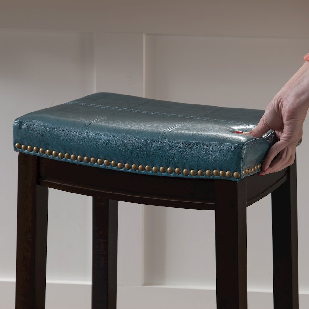 Claridge Blue Counter Stool. Picture 6