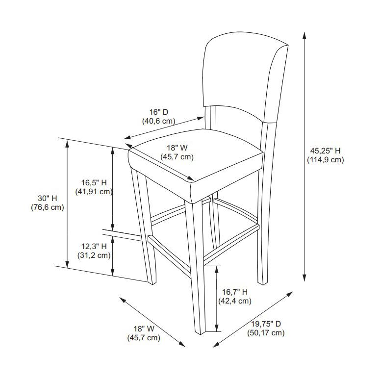 Monaco Bar Stool Espresso. Picture 6