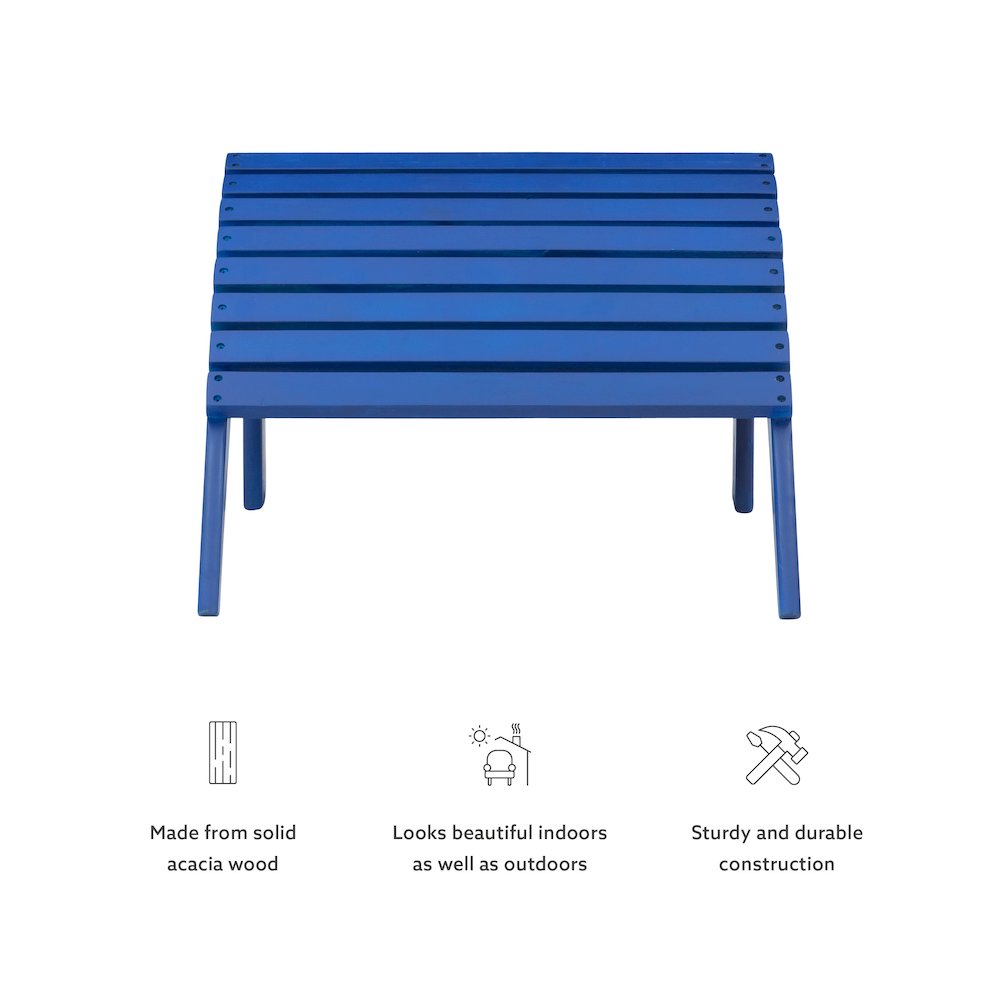 Adirondack Ottoman Blue. Picture 12