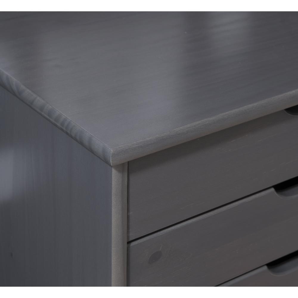 Cary Six Drawer Wide Roll Cart, Grey. Picture 13