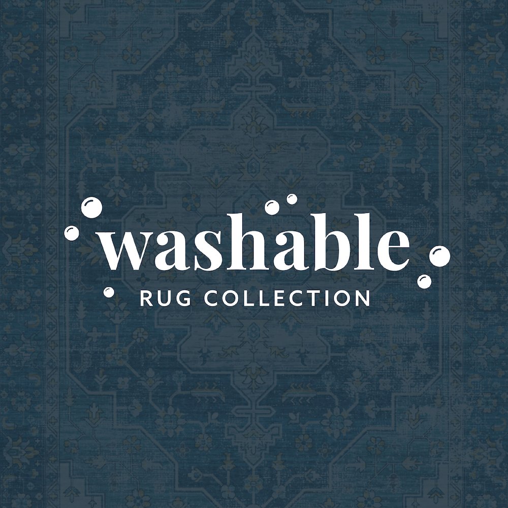 Washable Sariah Teal/Ivory 2x8, Rug. Picture 6
