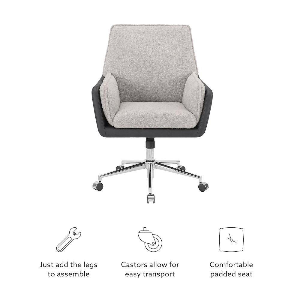 Mabry Swivel Chair Black Grey. Picture 14