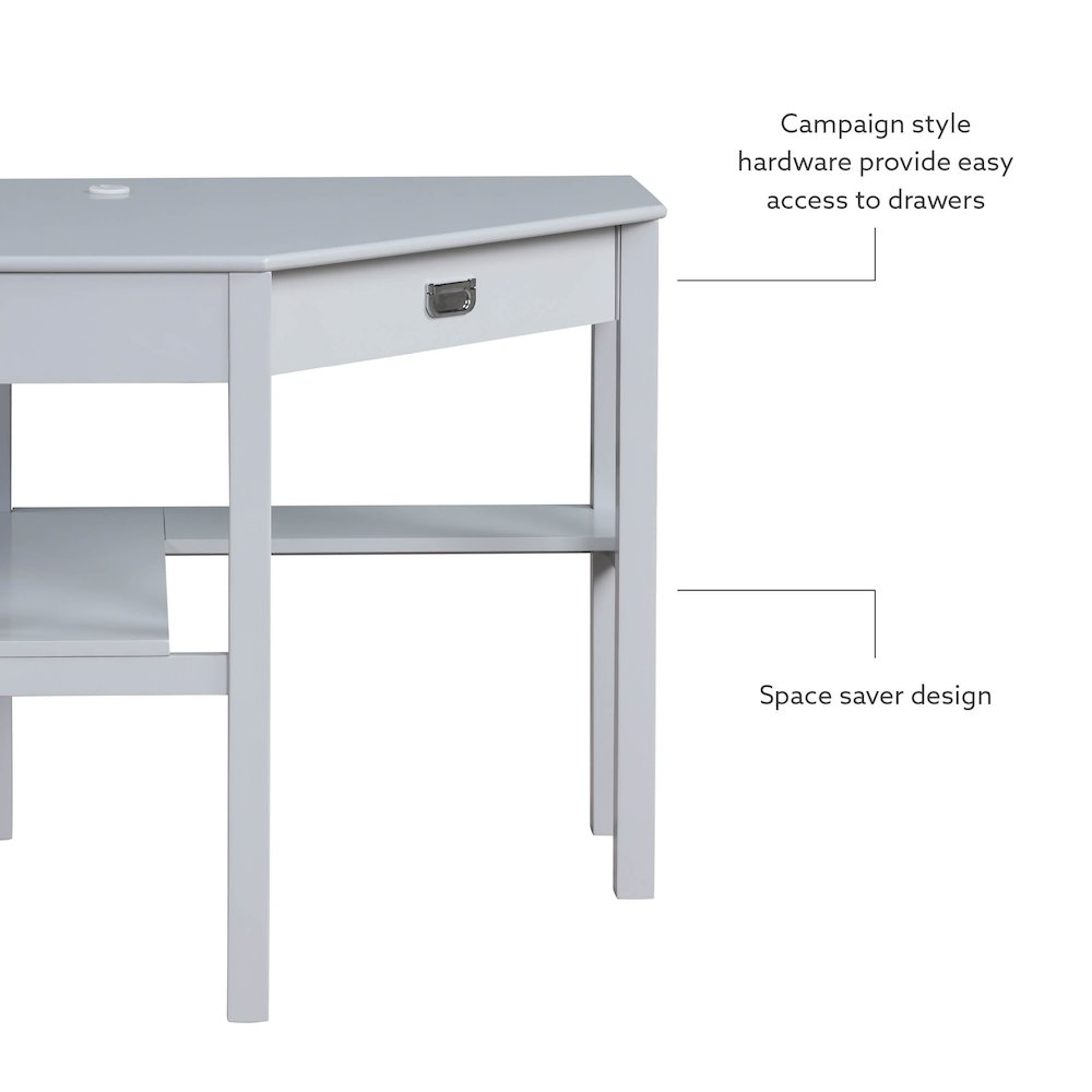 Peggy Corner Desk Gray. Picture 8