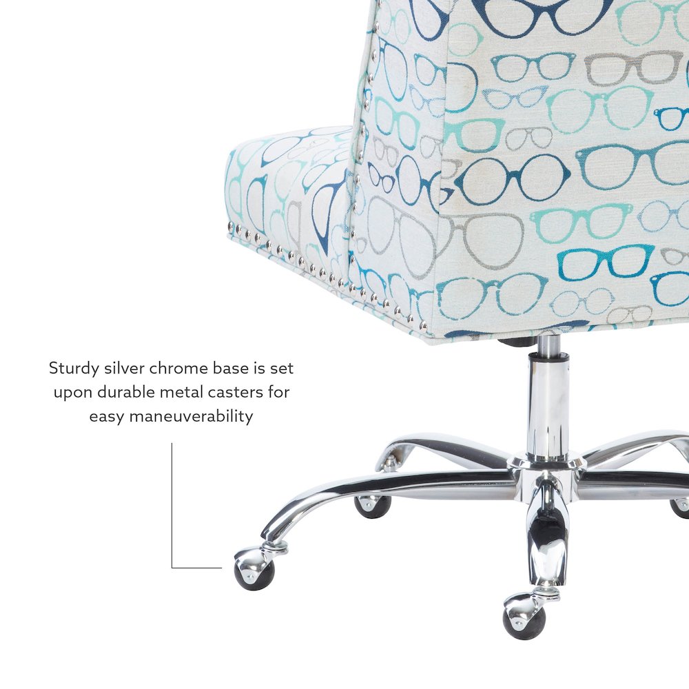Draper Office Chair, Glasses Print. Picture 14