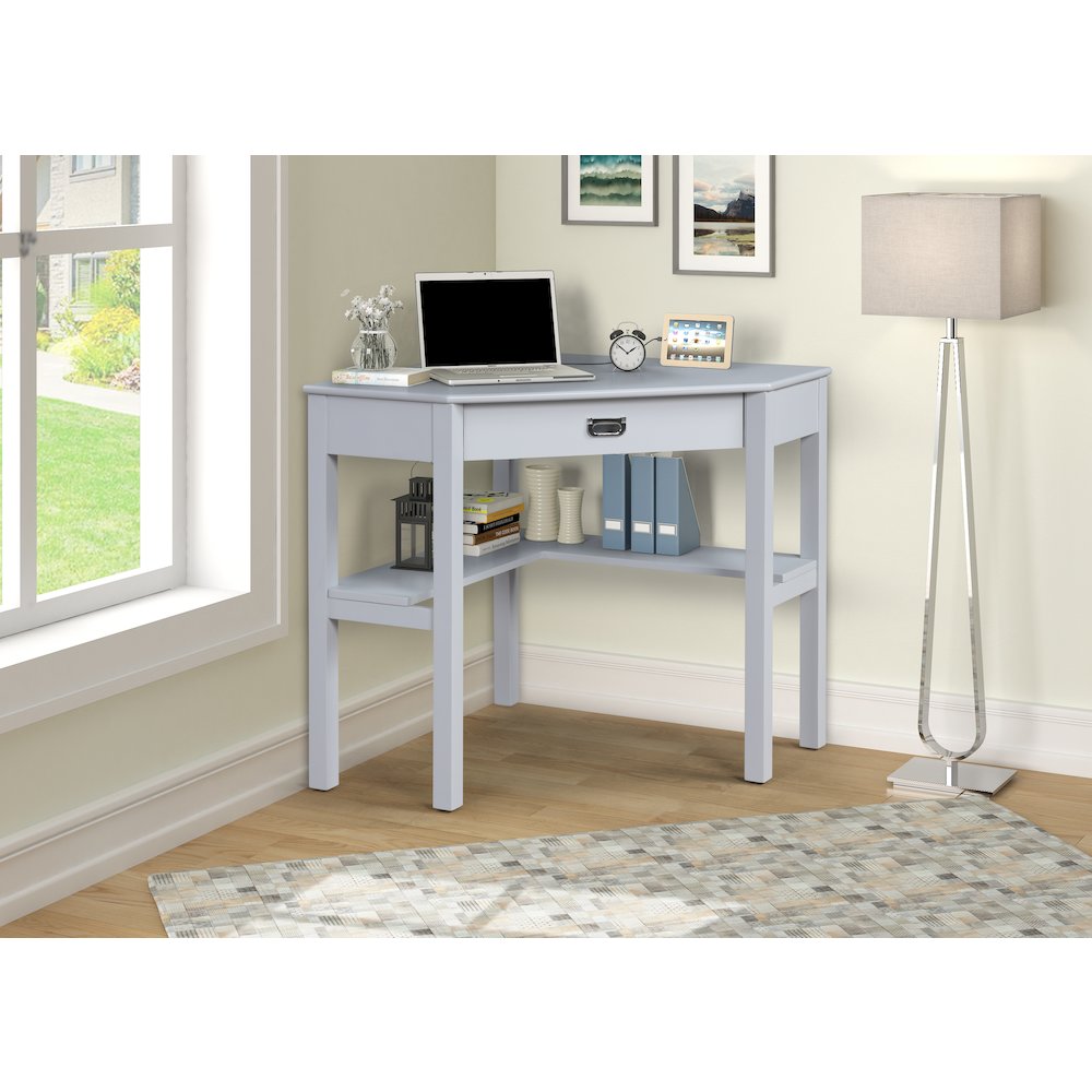 Peggy Corner Desk Gray. Picture 3