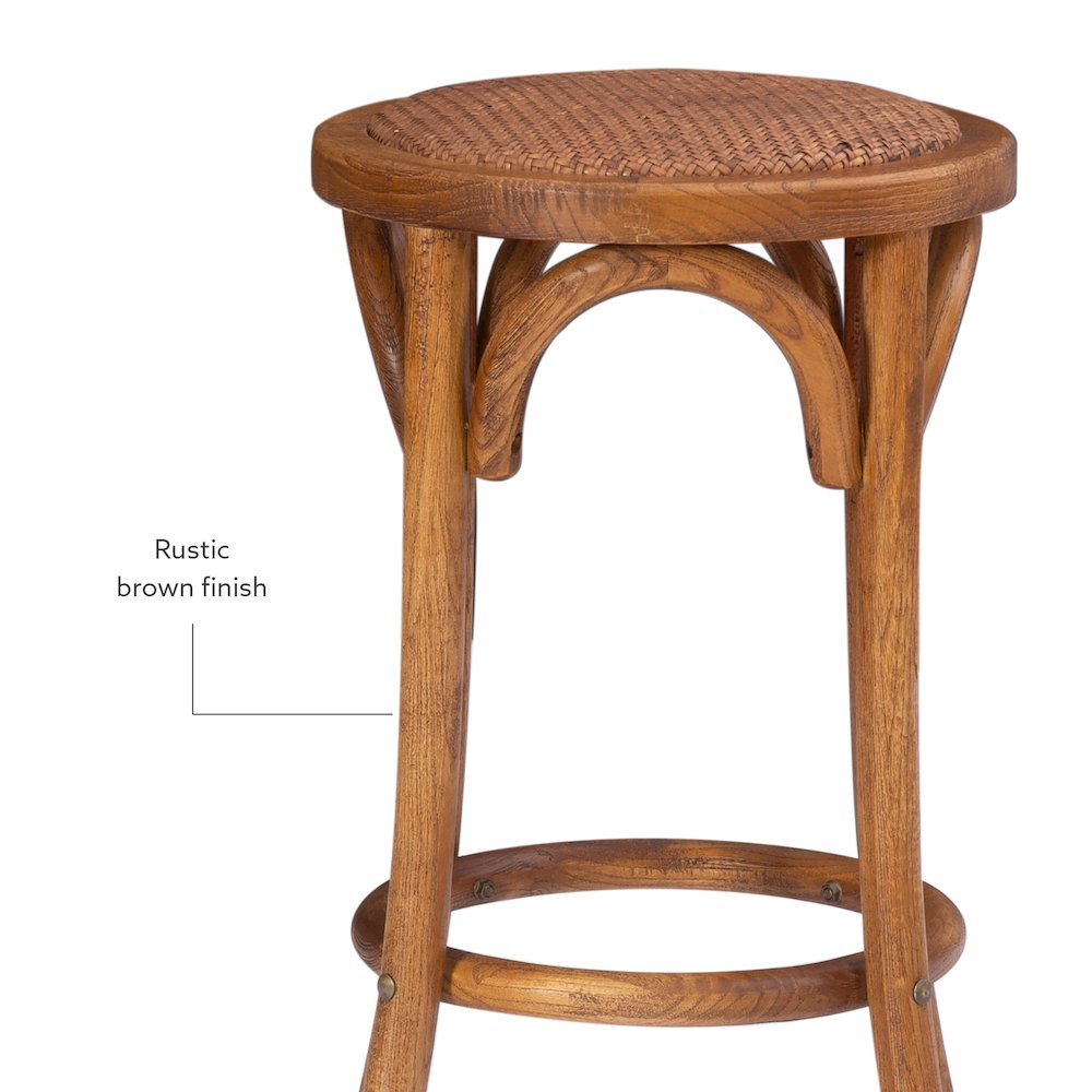Rae Walnut Backless Counter Stool. Picture 9