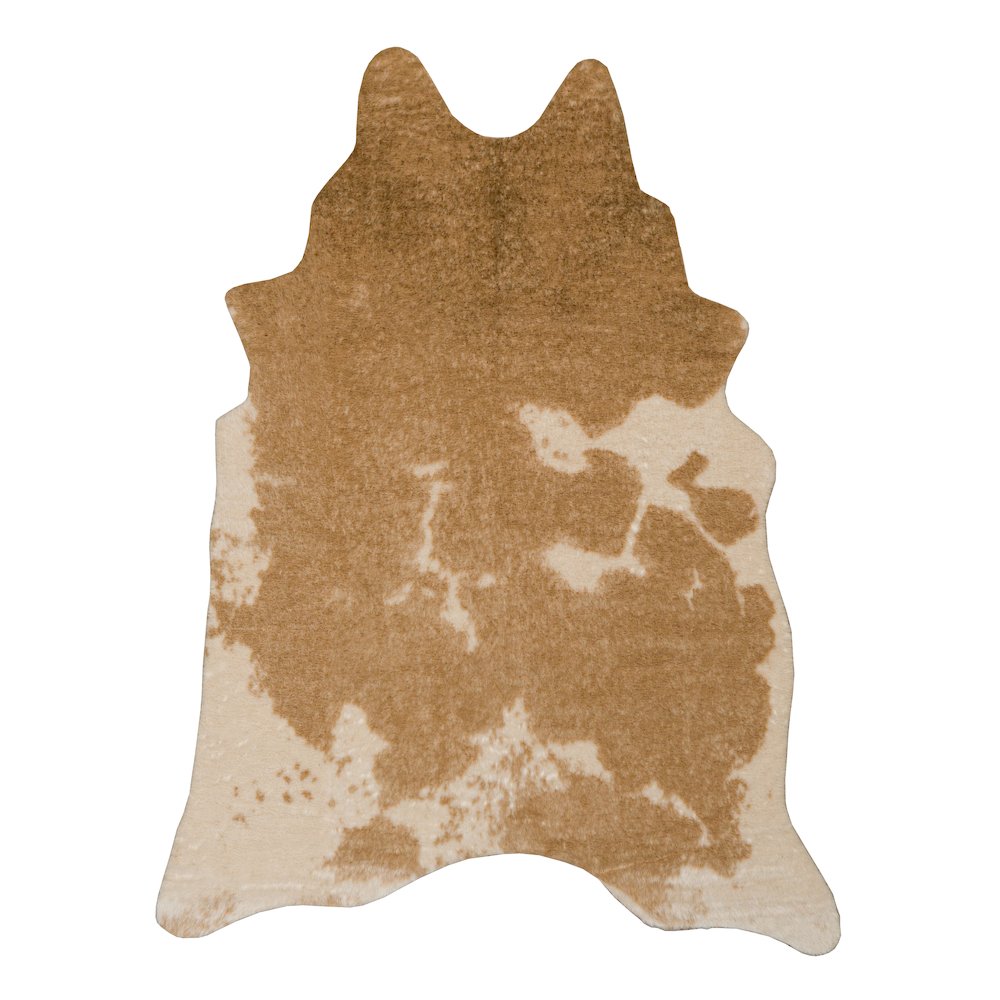 Faux Cow Hide Caramel and Cream, Rug. Picture 1