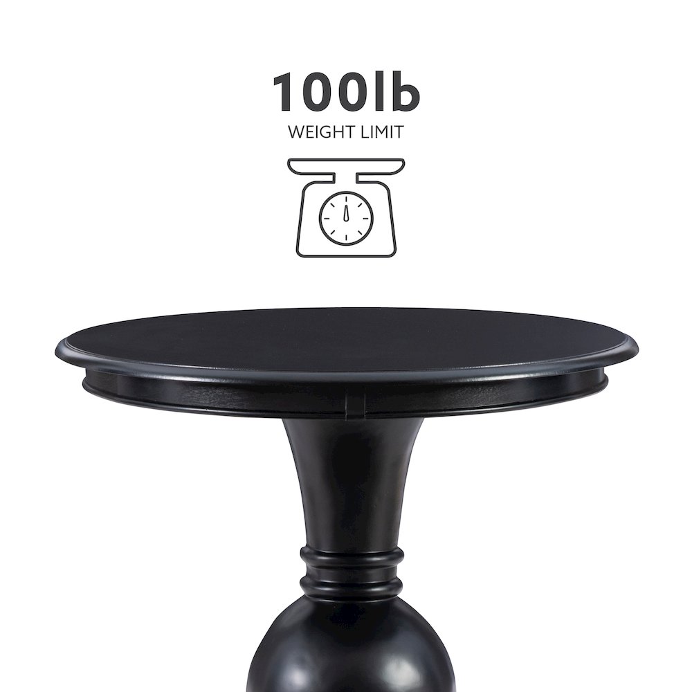 Adeline Round Accent Table Black. Picture 12