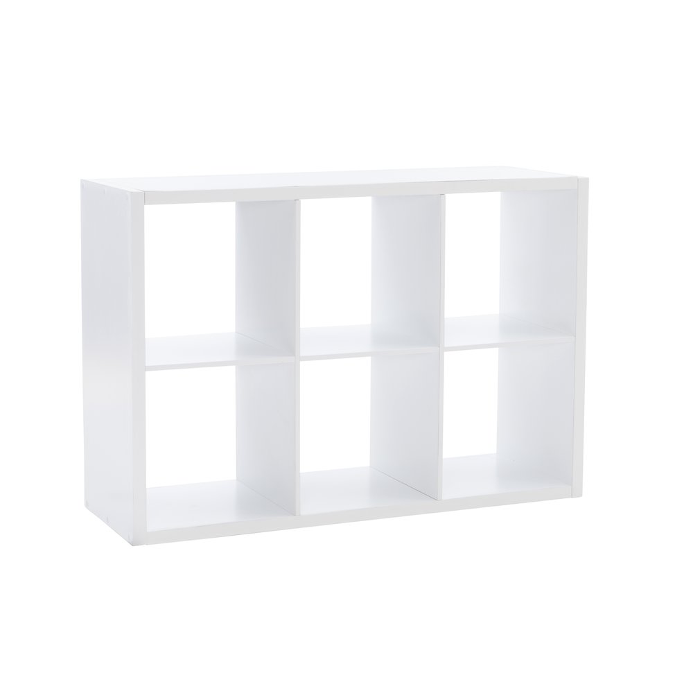 Galli 6 Cubby Storage Cabinet White. Picture 1
