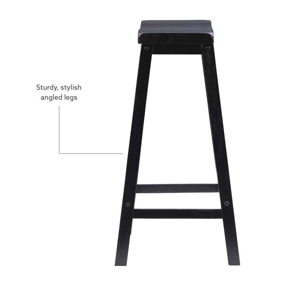 Antique Black with Sand Through Terra Cotta Bar Stool. Picture 9