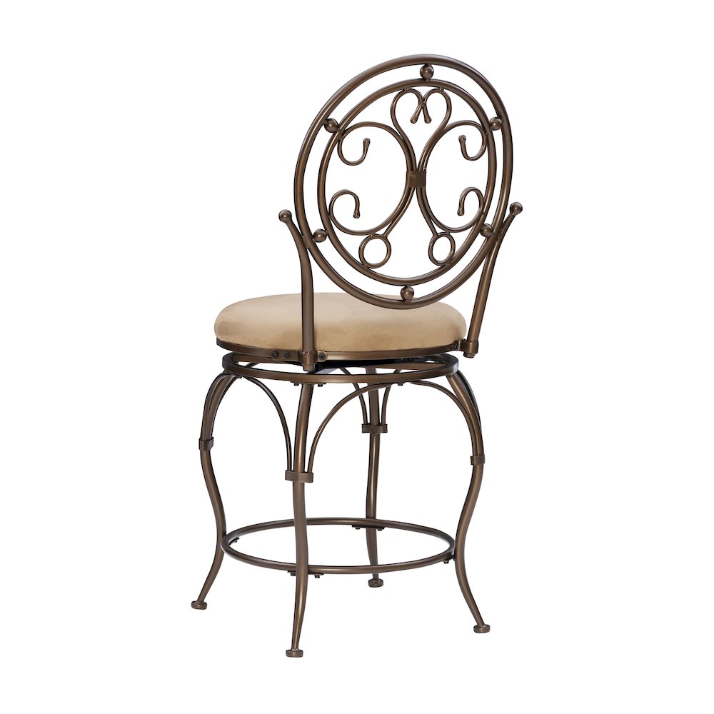 Big and Tall Scroll Circle Back Counter Stool. Picture 9