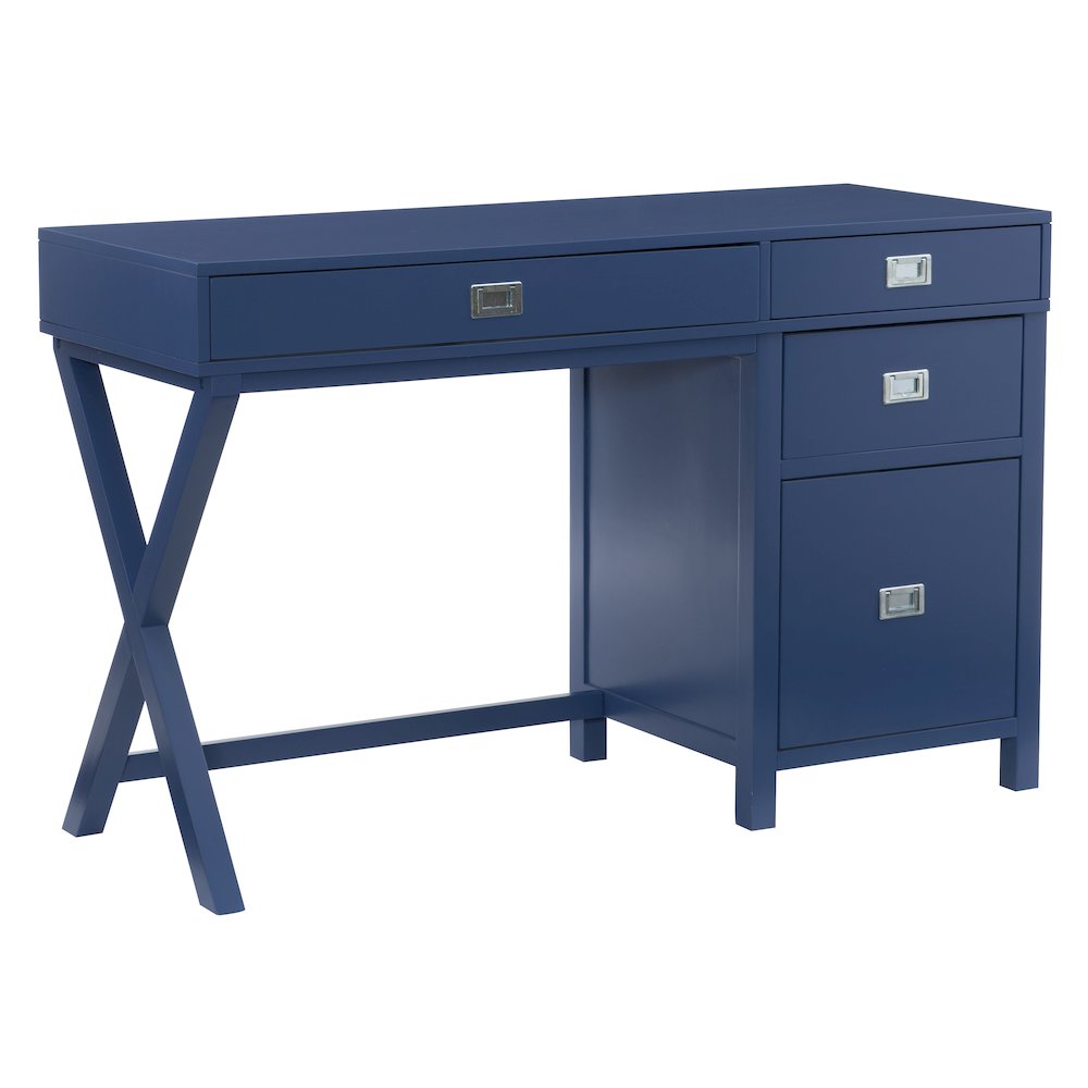 Peggy Side Storage Desk Navy. Picture 10