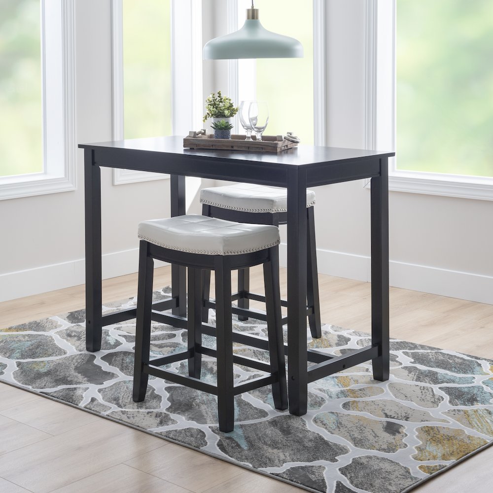 Claridge 3Pc Counter Set Black White. Picture 3