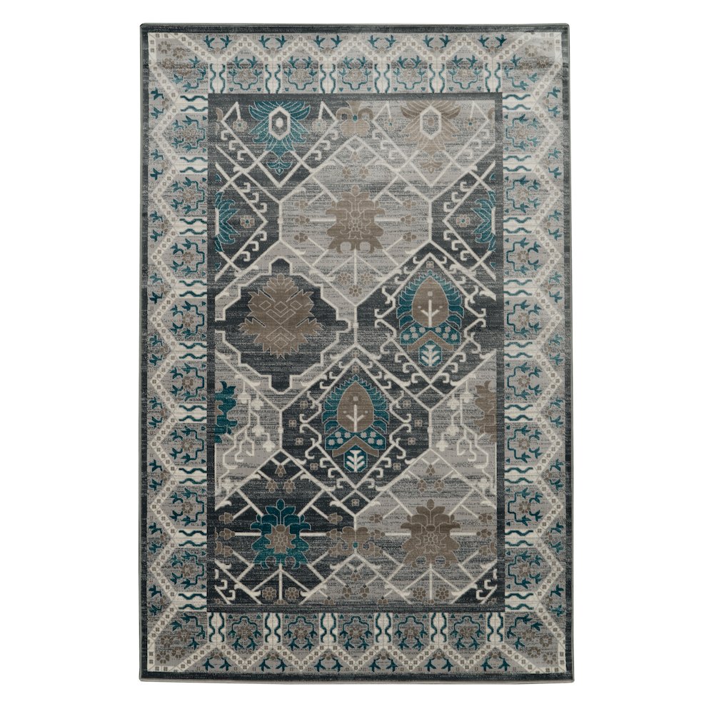 Vintage Belouch Grey & Charcoal 5x7.6, Rug. Picture 1